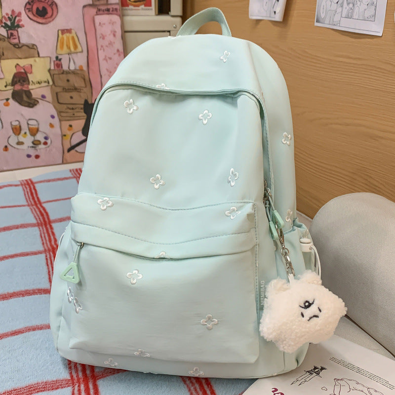Embroidered Multi-Compartment Backpack