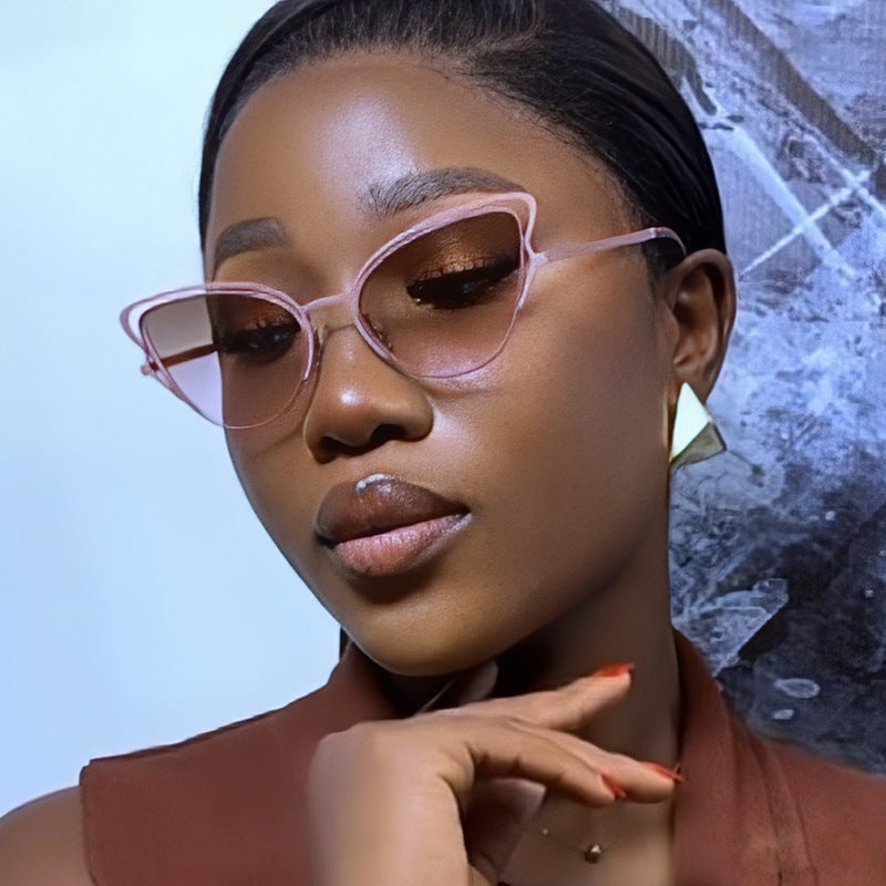 Women's Cat-Eye Glasses with Elegant Metal Frame and Comfortable Fit Bowlift