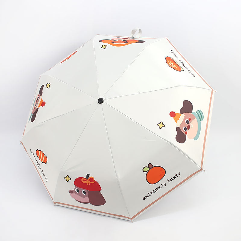 Women's Folding Umbrella with Cute Animal Design Bowlift