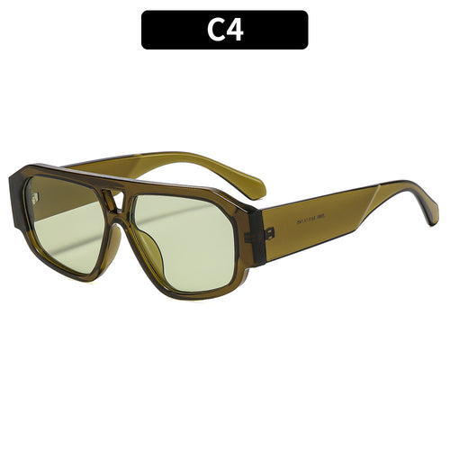 Bold Geometric Shield Sunglasses  1787664388