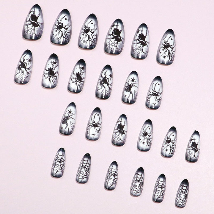 Artistic Halloween-Themed Press-On Nail Art Bowlift