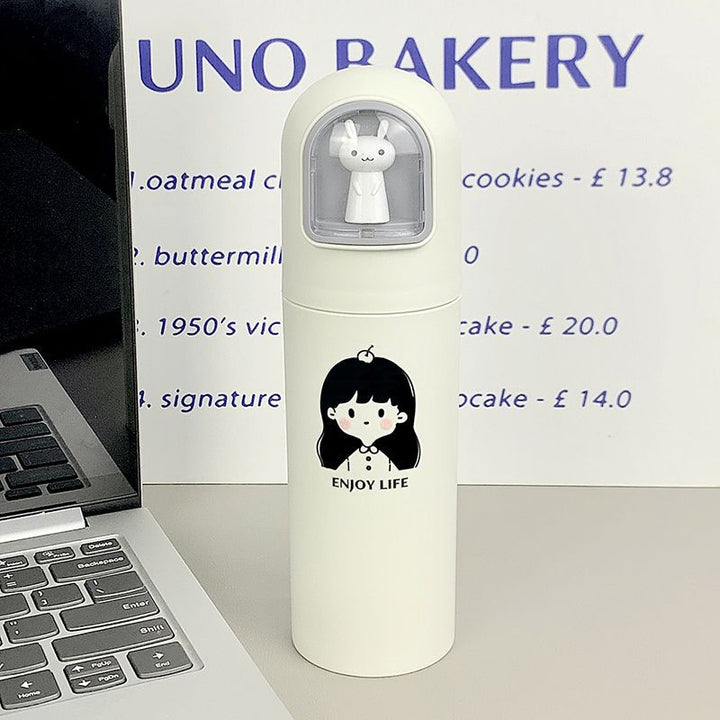 Bottle with Cute Character Design Bowlift