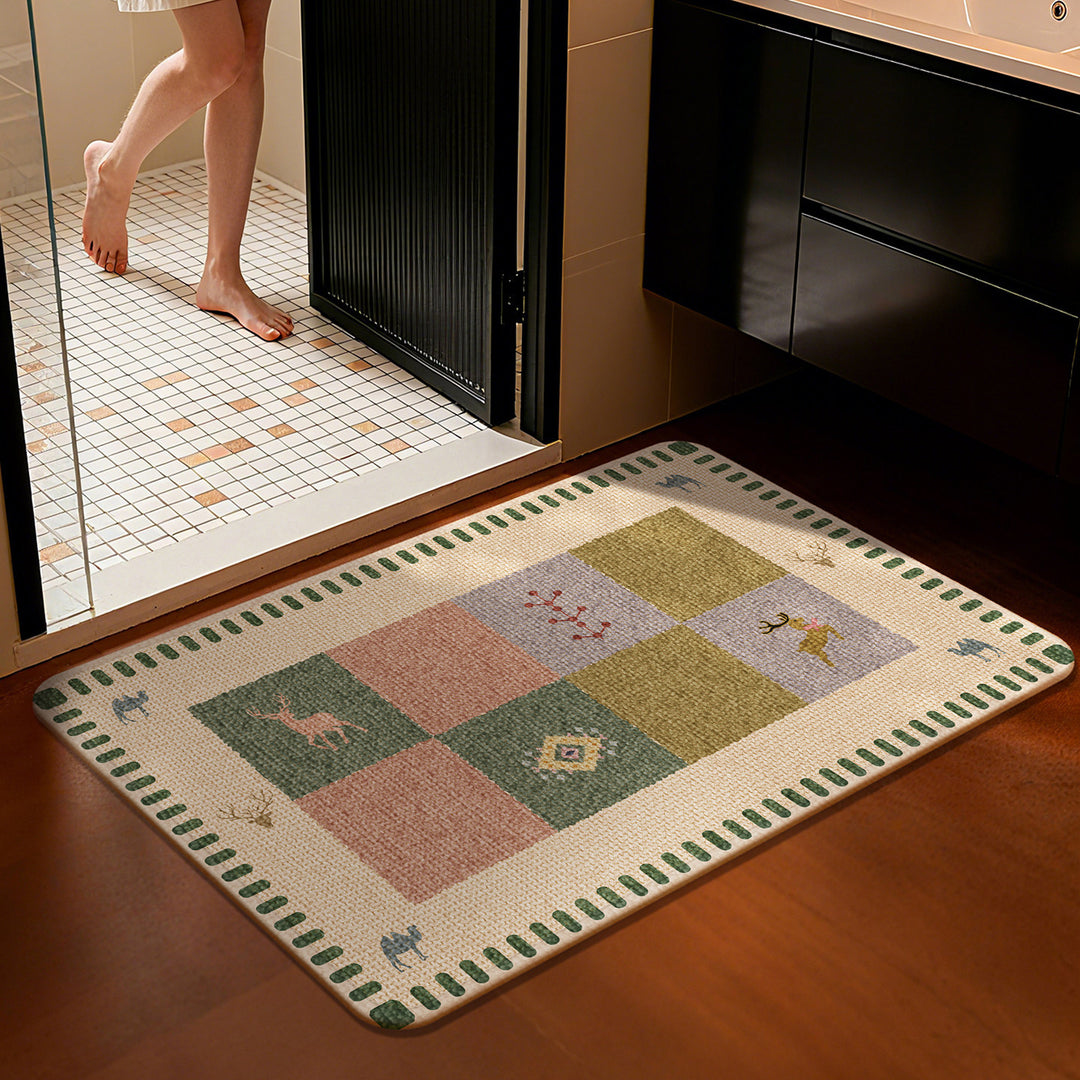 Decorative Star-patterned Bath Mat Bowlift