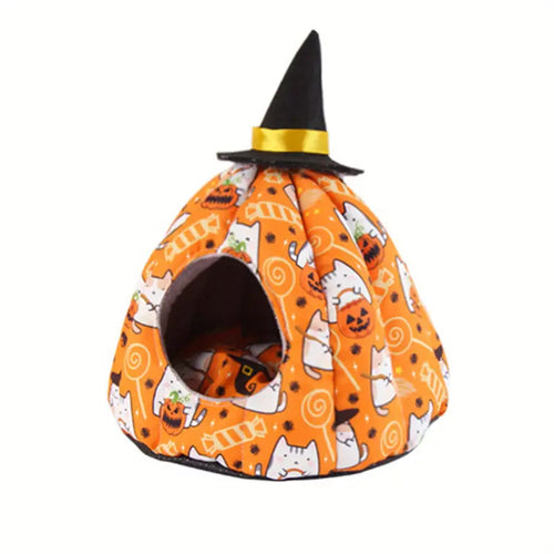Cozy Cat-Themed Hideaway Bed  Dog Bed