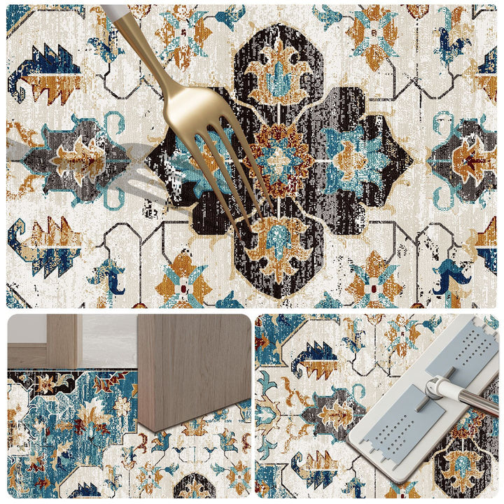 Floral Print Bath Mat Bowlift