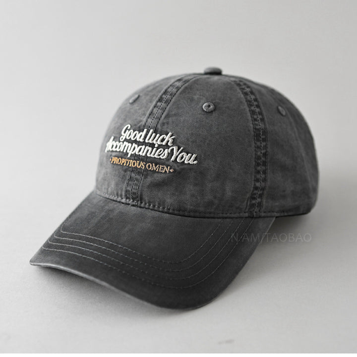 Men's Embroidered Cotton Baseball Cap Bowlift