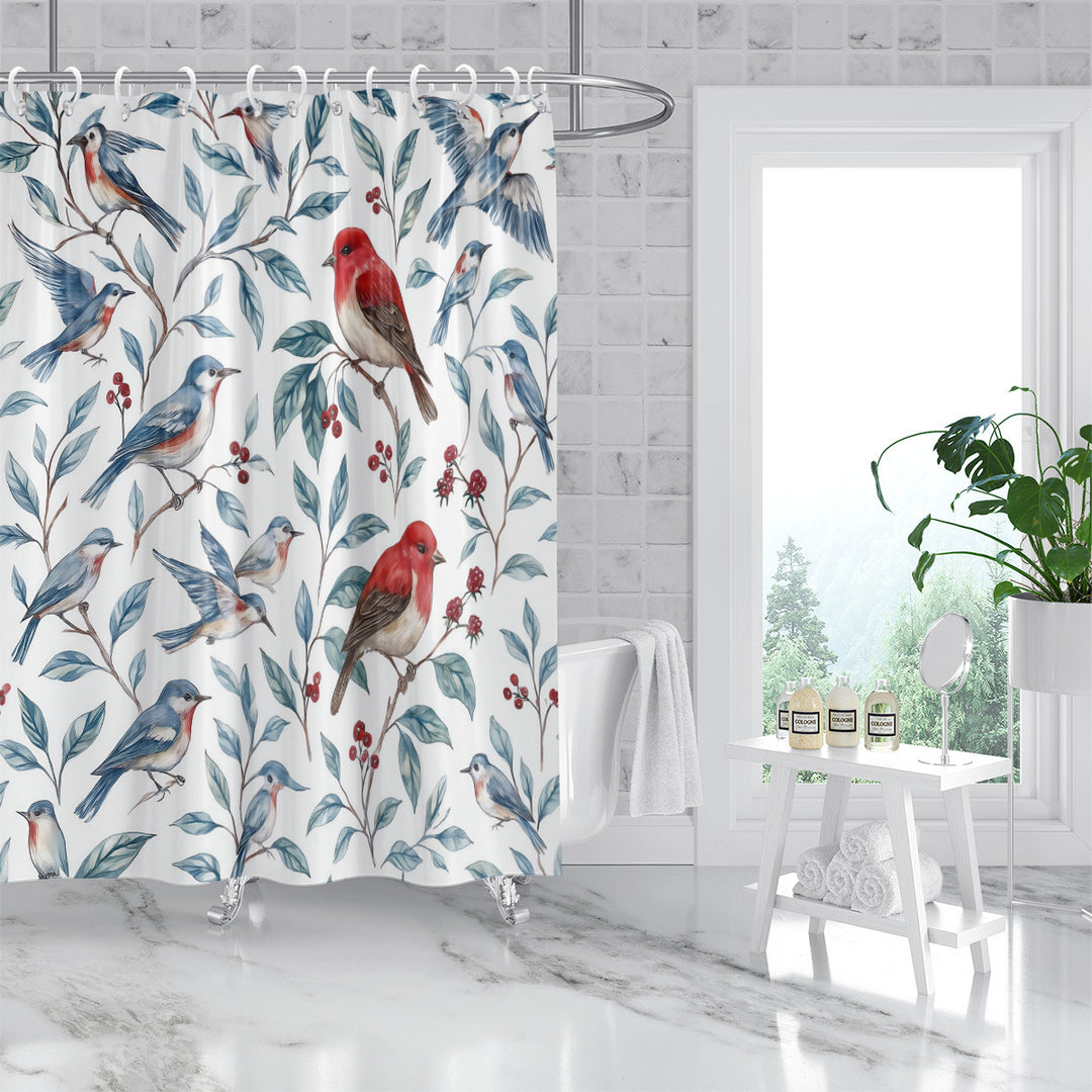 Coastal Marine-Inspired Shower Curtain Bowlift