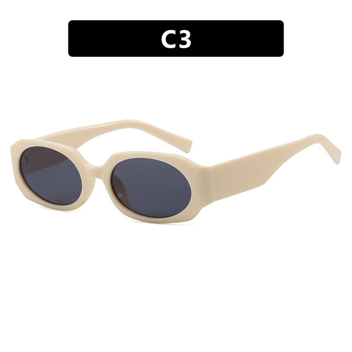 Women extravagant sunglasses in stylish retro design Bowlift
