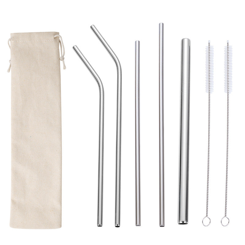 Stainless Steel Straw Set with Cleaning Brushes Bowlift