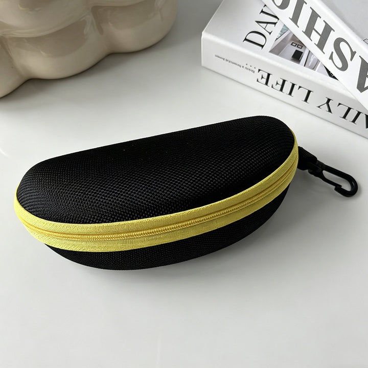 Hard-Shell Protective Sunglasses and Prescription Glasses Case with Zipper and Carabiner Bowlift