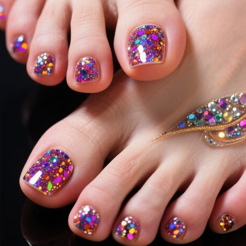 Sparkling Toenail Art Bowlift