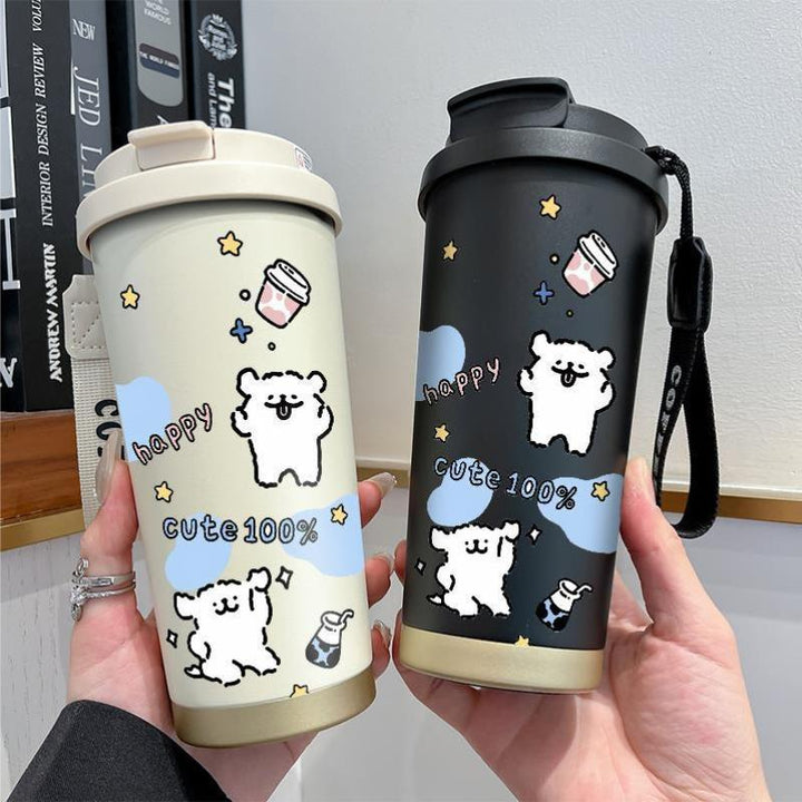 Ladies Insulated Coffee Mug with Funny Hello Kitty Design Bowlift