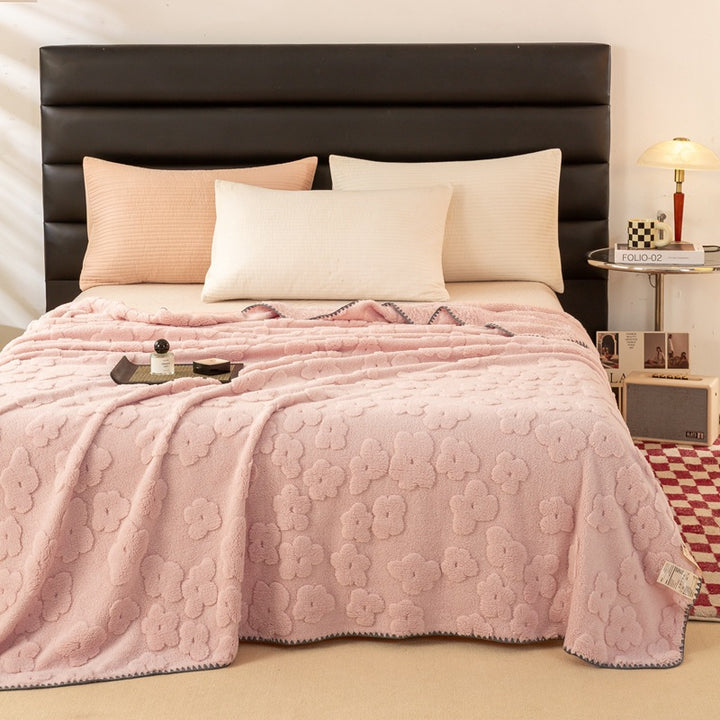 Ladies Cozy and Soft Blanket with Floral Pattern Bowlift