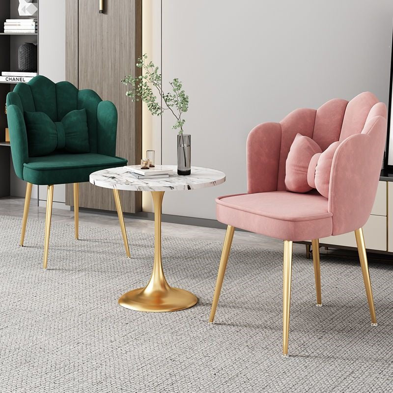 Modern Accent Chair with Gold Legs Bowlift