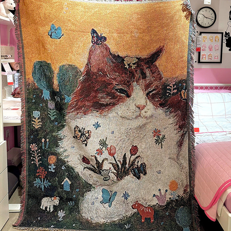 Cozy Country Landscape Throw Blanket