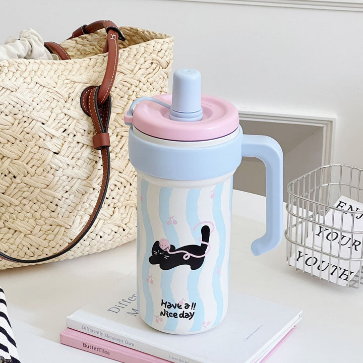 Women's drinking container with cheerful cat design Bowlift