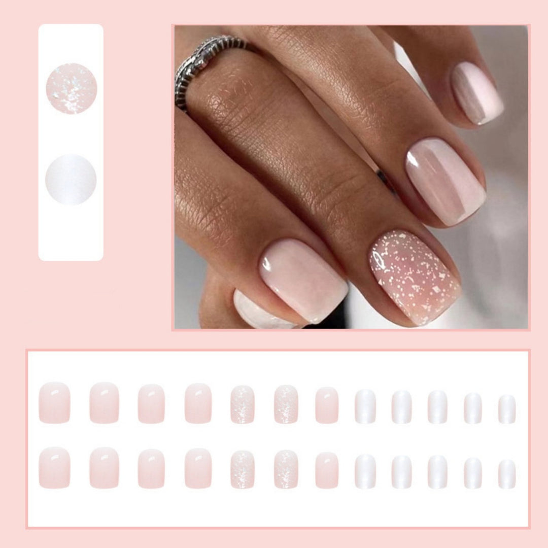 Elegant Glossy Press-On Nail Set Bowlift