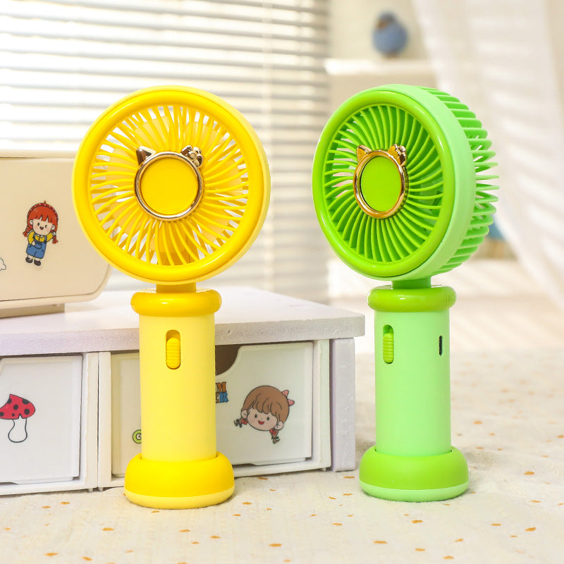 Women's Portable Hand Fan with Cute Animal Design Bowlift