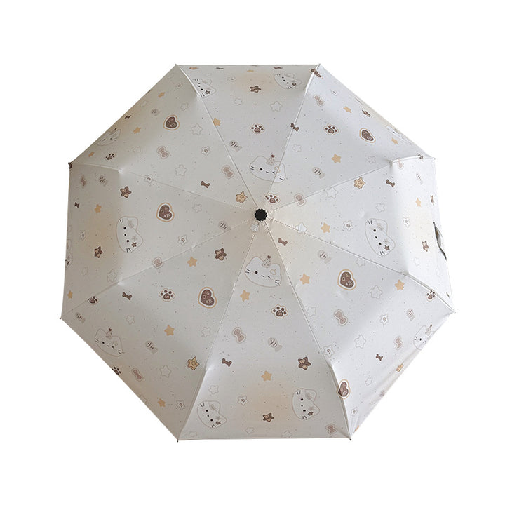 Women's Compact Umbrella with Charming Animal Design Bowlift