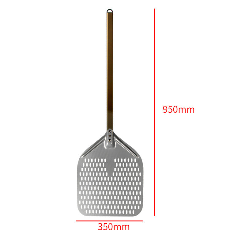 perforated aluminum pizza peel with extra-long ergonomic handle Bowlift