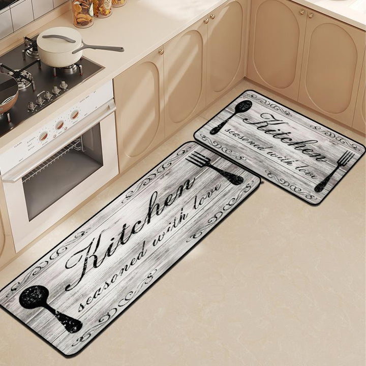 Anti-Fatigue Memory Foam Kitchen Runner and Square Mat Set with Non-Slip Backing Bowlift