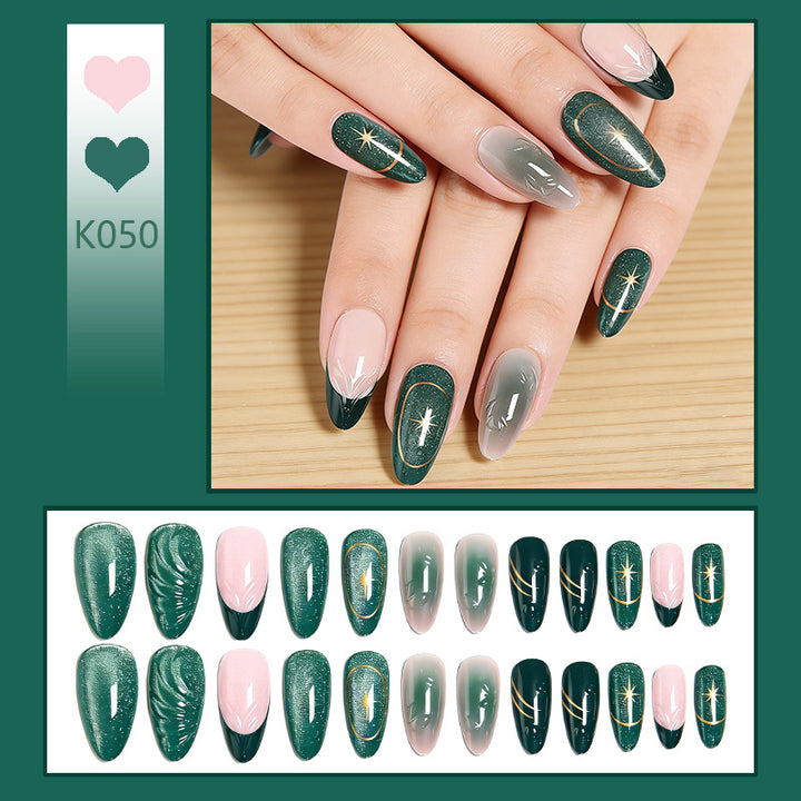 Acrylic nail set with elegant shine and 3D design accents Bowlift