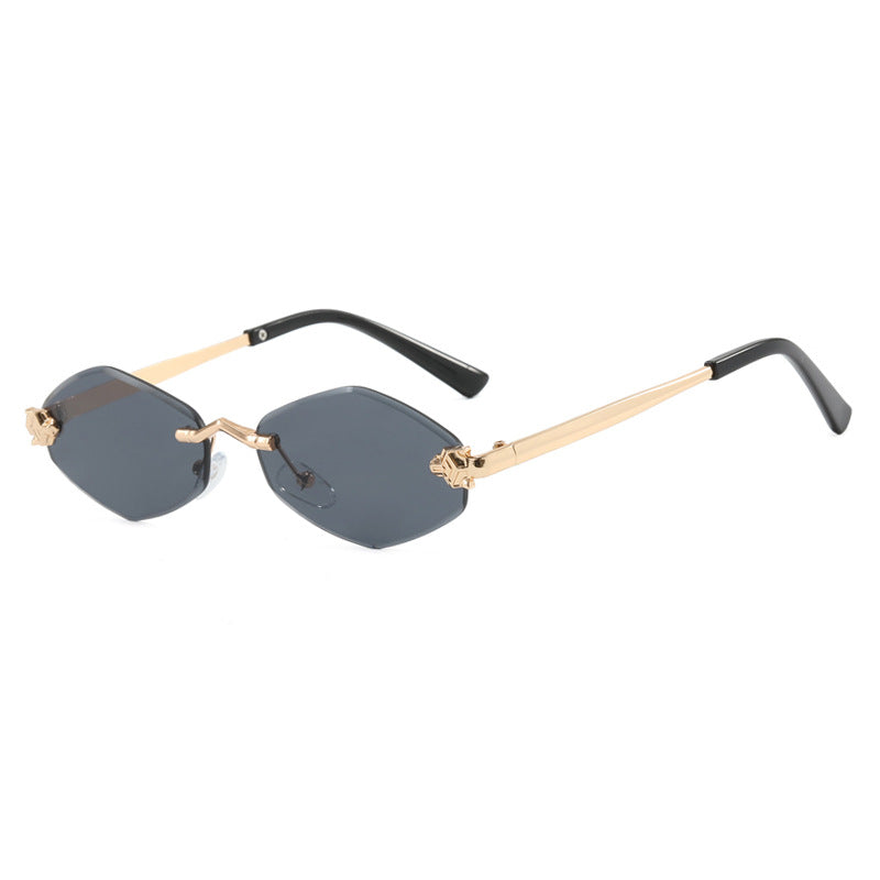 Women's geometric sunglasses with double metal frame and protective lenses Bowlift