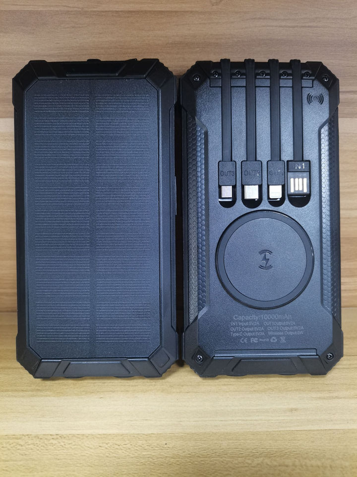Power bank with solar-powered quick charger Bowlift