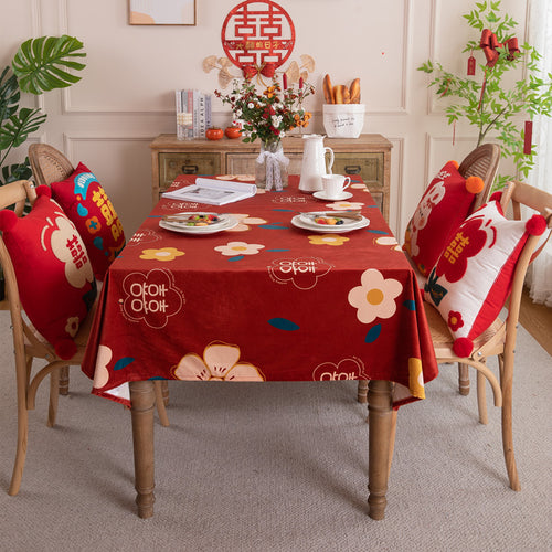Vibrant Floral Print Table Cover