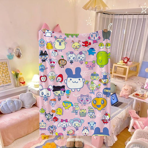 Cartoon-Themed Cozy Throw Blanket