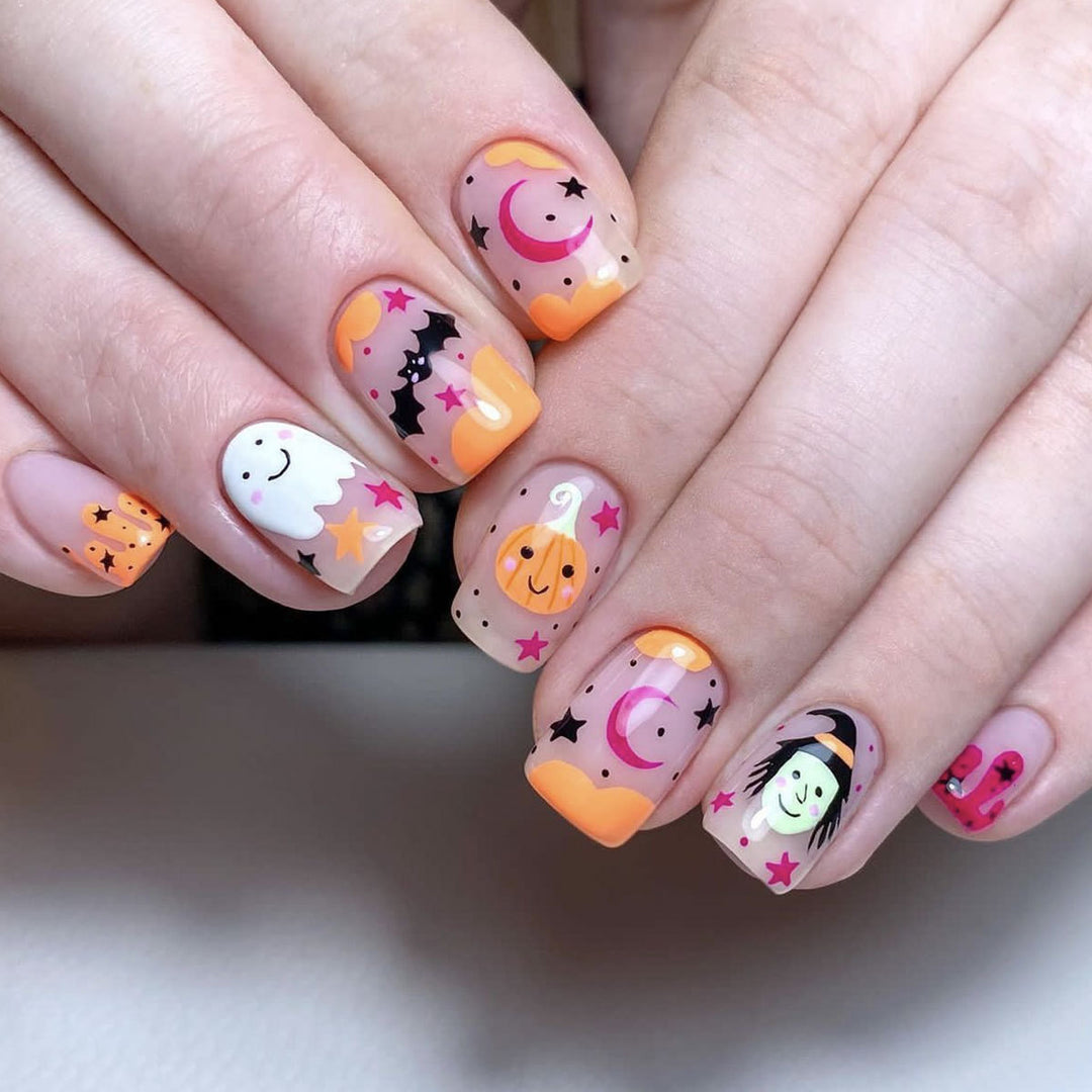 Halloween-Themed Whimsical Nail Art Set Bowlift