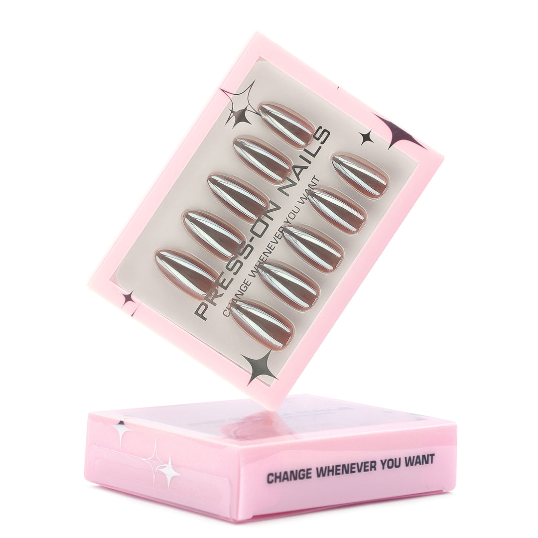 Artificial press-on nails with glossy finish Bowlift