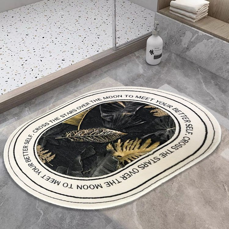 Abstract Inspirational Bathroom Mat Bowlift