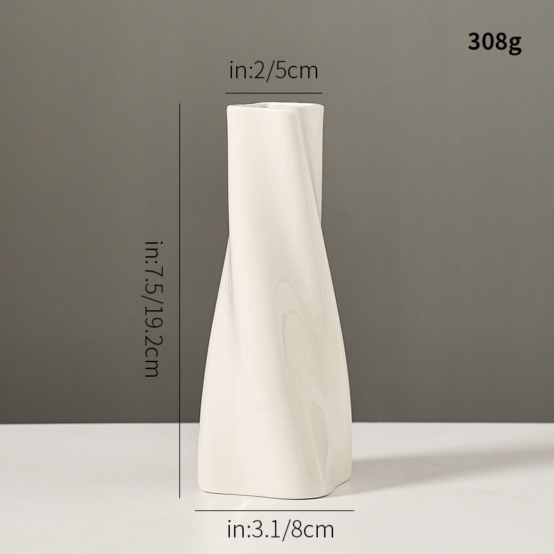 Abstract Twist-Shape Decorative Vase