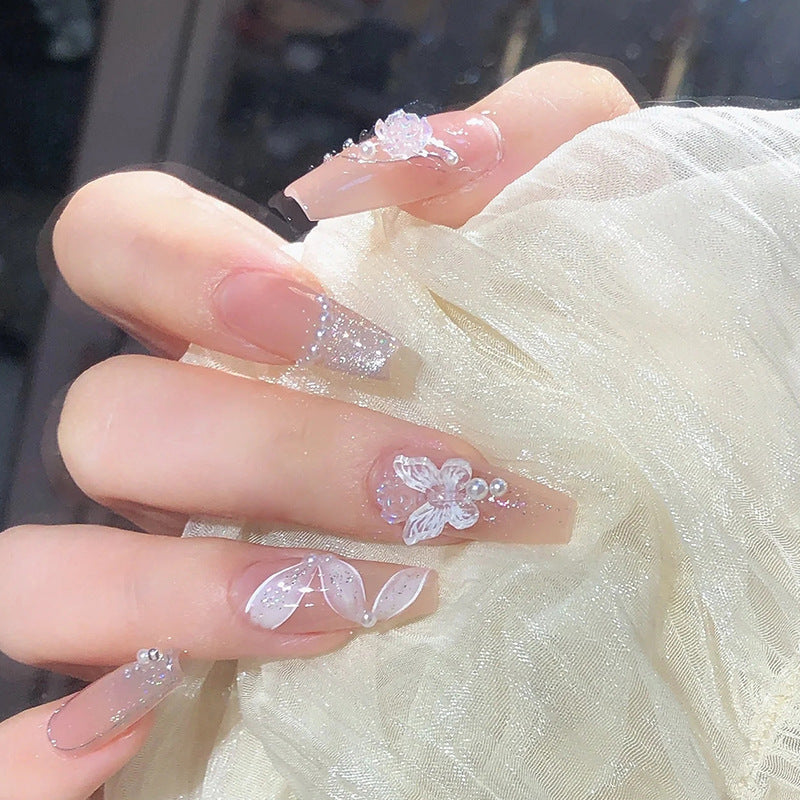Artistic Stiletto Press-On Nail Art Bowlift