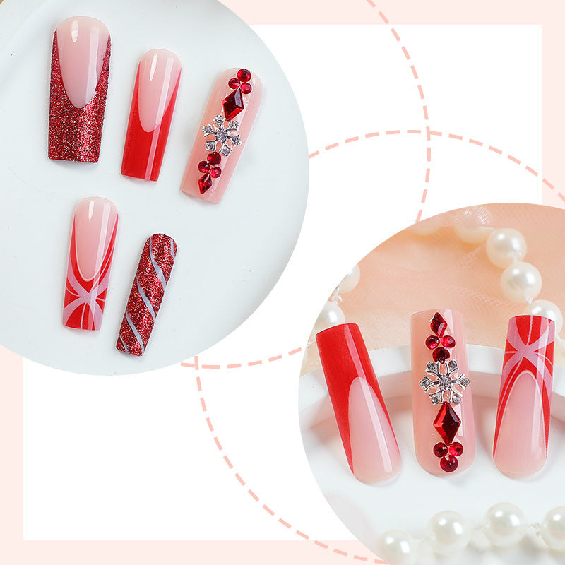 Glamorous Festive Press-On Nail Set Bowlift