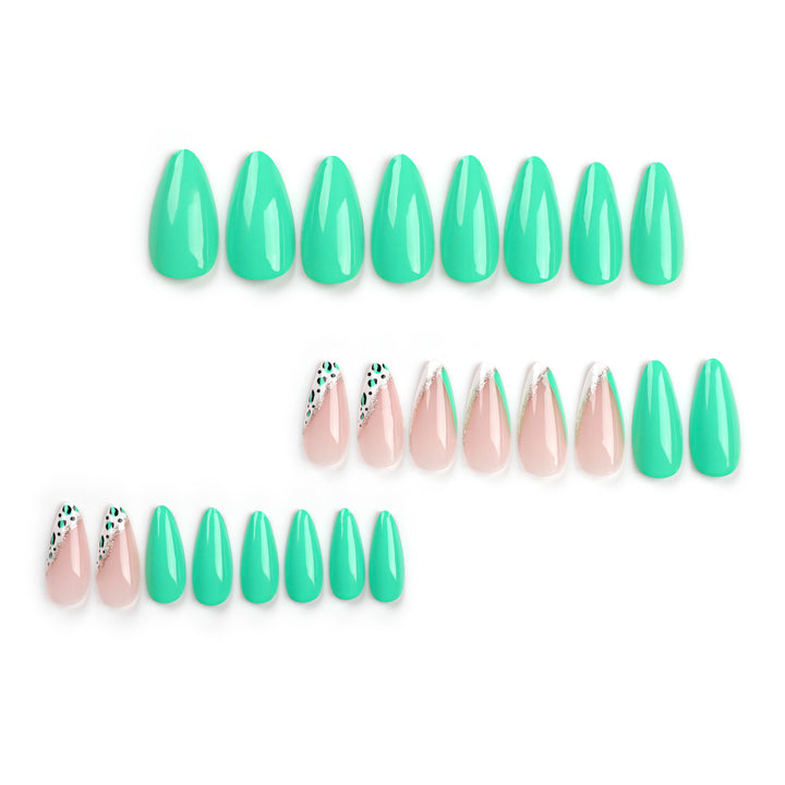 Artistic stiletto nails with glamorous color play Bowlift