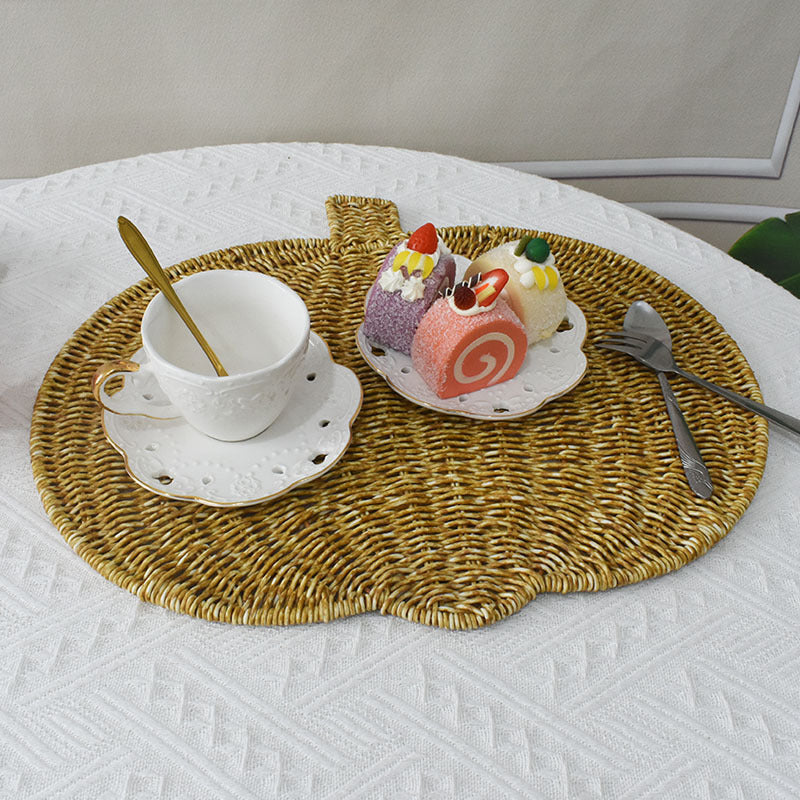 Decorative Woven Pumpkin Shaped Tray Bowlift