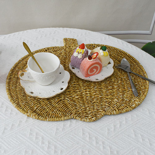 Decorative Woven Pumpkin Shaped Tray Bowlift