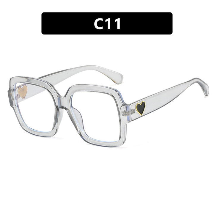 Women's square sunglasses with fashionable heart accent Bowlift