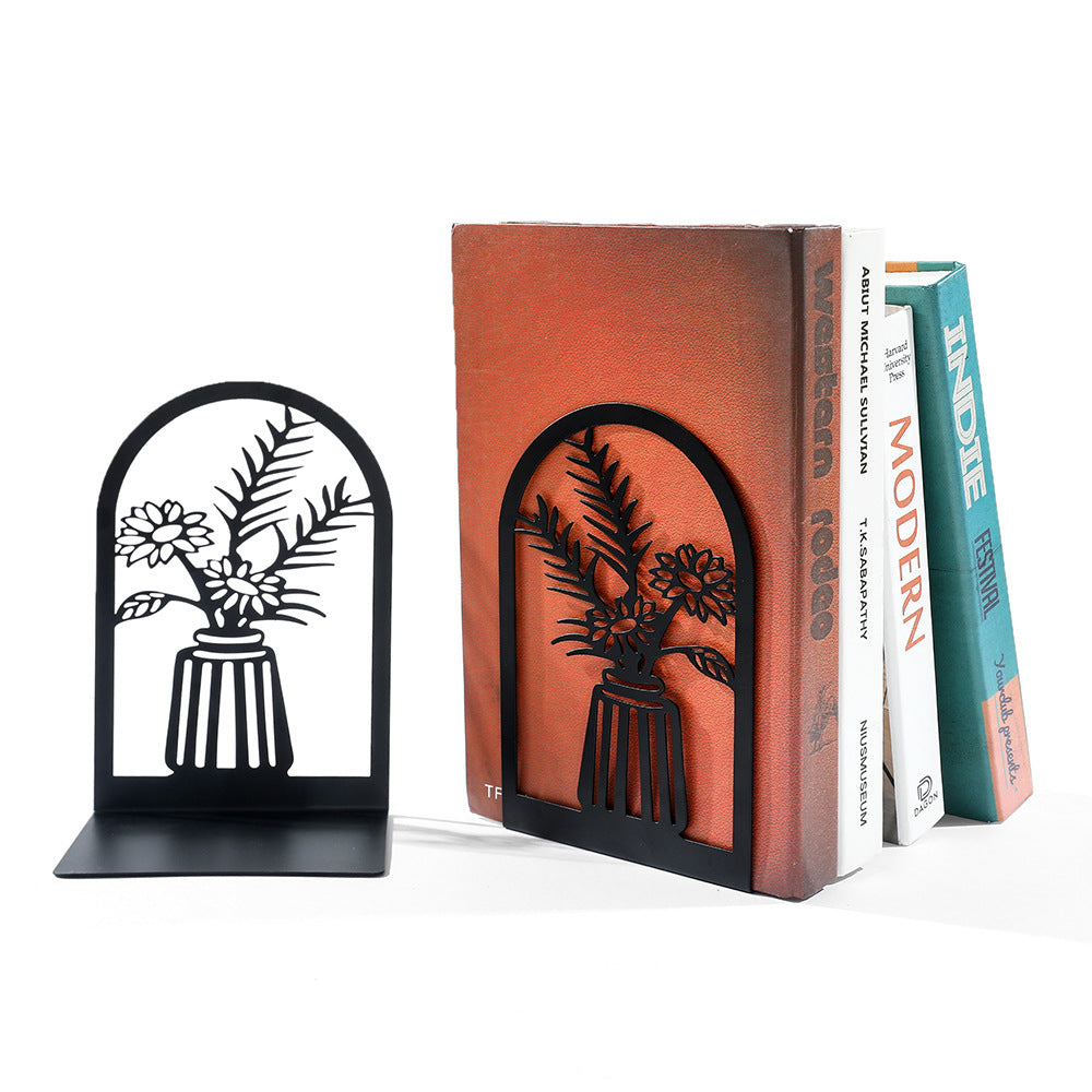 Decorative Floral Metal Bookends