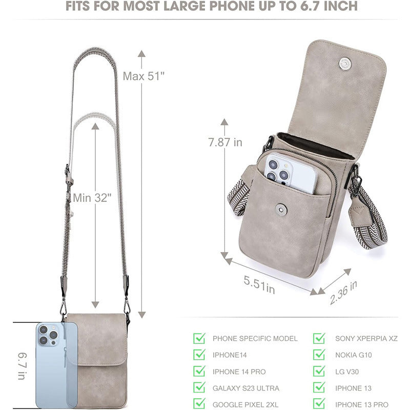 Small crossbody bag with decorative shoulder strap Bowlift