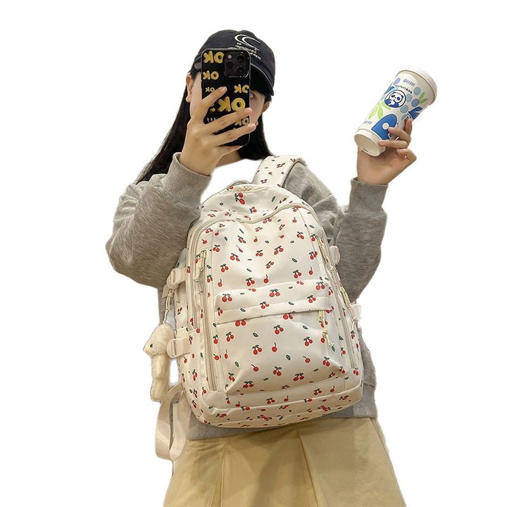 Flower-embellished Backpack Bowlift