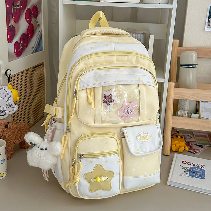 Playful Star-Embellished Backpack Bowlift