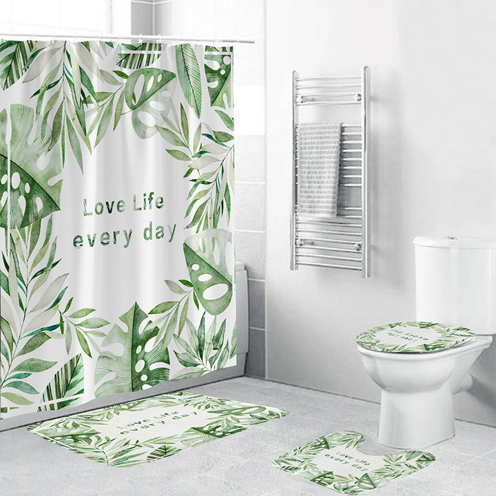 Tropical Plant Bathroom Set Bowlift