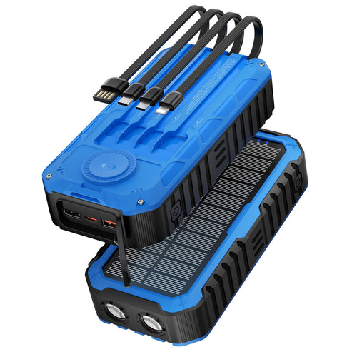 Multifunctional Solar Power Bank with Integrated LED Light Bowlift