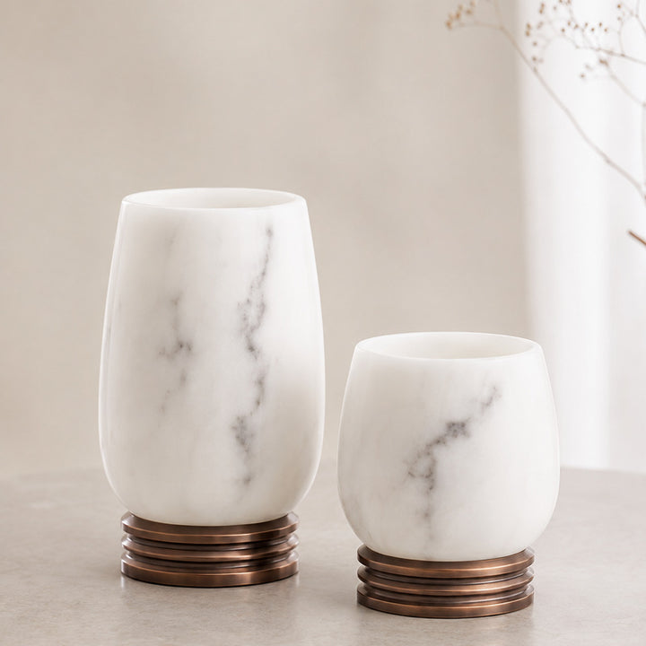 Elegant Marble Candle Holders