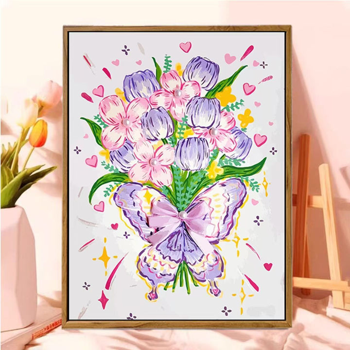 Decorative Floral Butterfly Wall Art Bowlift