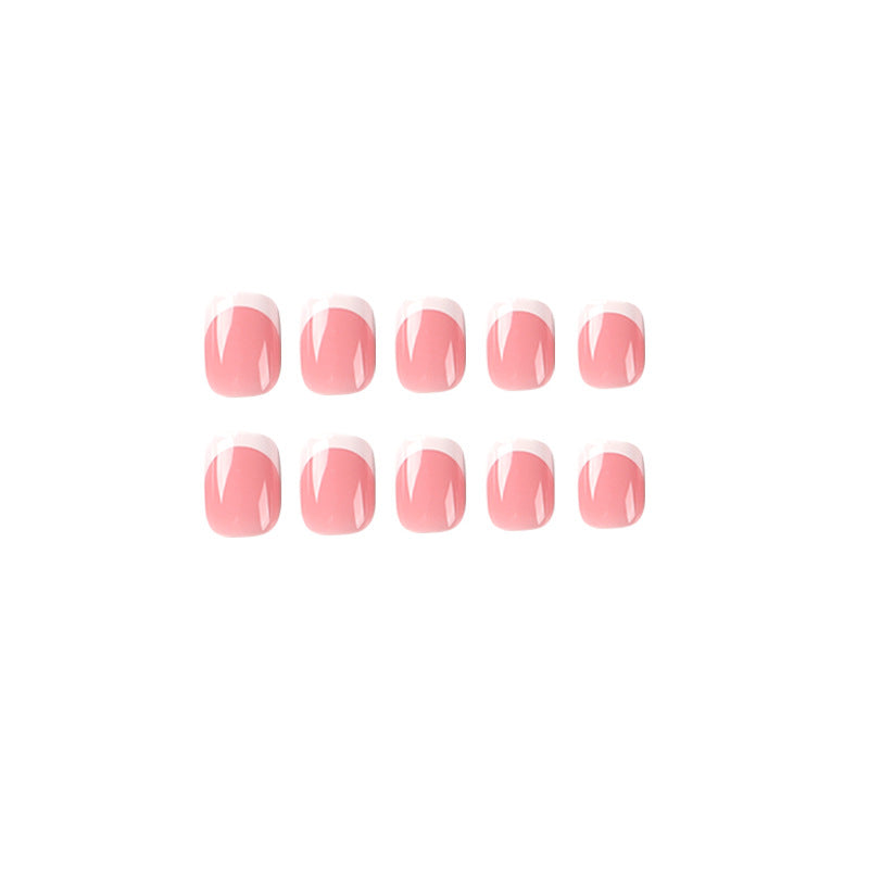 Elegant Nail Art with French Tip Design Bowlift