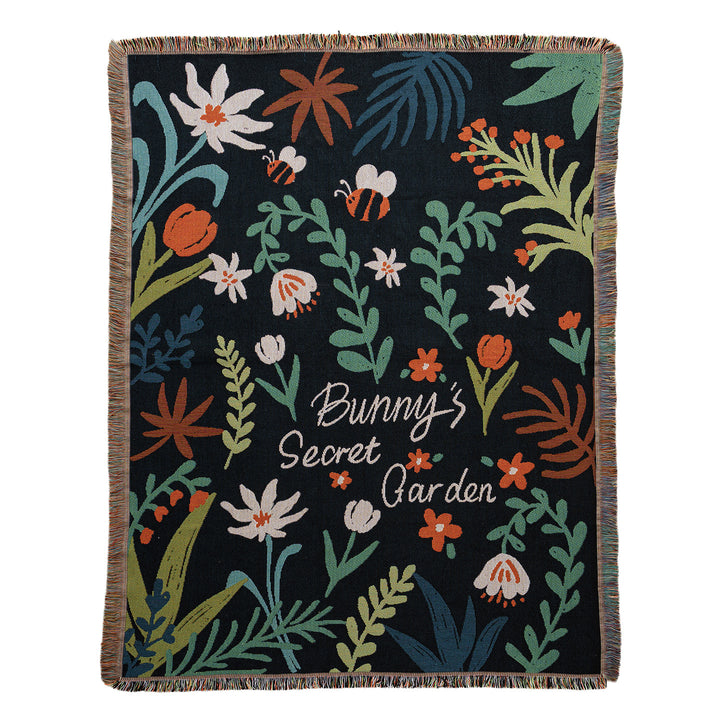 Floral-Themed Decorative Throw Blanket